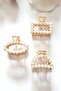 3 Pieces Mini Metal Peg Hair Clip with Pearls - 2