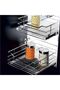 Telescopic Rail Metal Luxury Drawer Pantry Wire Basket Width 35 cm - 5