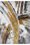 MARVELOUS GRAY-GOLD ABSTRACT FLORAL FLOWER SCYTHE COMBO FRAMED GLASS TABLE 2-PIECE VERTICAL - 3