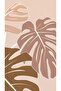Hari̇kabi̇rev | Cream-Beige Patterned Palm Leaf Combination 01 | Framed Glass Table 2 Pieces Vertical - 3