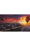 WONDERFUL CAPPADOCIA BALLOONS BUTTERFLY-ABSTRACT FRAMED TEMPERED GLASS TABLE 3-PIECE VERTICAL - 2