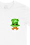 St Patricks Day White T-Shirt with Hat Pocket Logo Design - 2