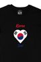Seoul Korean Flag Heart Black T-Shirt - 2