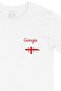White T-Shirt with Georgia Map and Flag Pocket Logo Design - 2