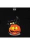 Halloween Cat Black T-Shirt - 2