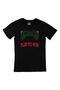 Black T-Shirt with Red Play To Win Pocket Logo Design
