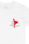 White T-Shirt with Karate Pocket Logo Design - 2