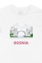 White T-Shirt with Bosnia and Herzegovina Pocket Logo Design - 2