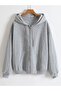 Oversized Sweatshirt with Zippered Hooded