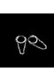 Fine Design Dangle Gothic Hoop with Chain Accessory Anti Tarnish & Stainless 316L Steel Earrings - 3
