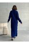Women's Heart Print Embossed Maxi Length Knitwear Dress - 7