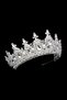 6cm High Elegant Princess And Bridal Crown, Crystal Bead Embroidered - 2