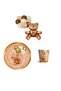 Birthday Party Set Decoration with Bear Plate Cup and Bear Folio Balloon - 3