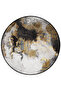 Beige Themed Abstract Patterned Round Woven Base Modern Decorative Carpet 6188 - 3