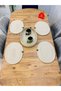 Jute Straw American Serving Oval Platter and Basket Set of 5 - 6