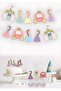 Princesses Themed Glittery Banner with Chats and Car 10 Pieces and 10 Toothpicks