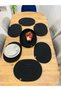 Jute Straw American Serving Oval Platter and Basket Set of 7 - 2