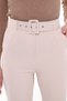High Waist and Pleated Ankle Cedy Women's Woven Trousers - C3008 Beige - 7