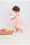 Salmon Butterfly Wings Short Sleeve Girl's Tutu Dress - 4