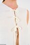 Women's Crew Neck Front Tie Lace Detailed Knitwear Cardigan - 4