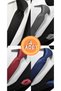 Extra Thin 4cm Black, Smoked Burgundy, Navy Blue Colors 4-Piece Advantage Tie and Handkerchief Set