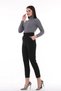 Cedy Women's Black High Waist Woven Trousers - Pleated and Ankle Length, C3008 - 2