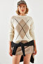 Women's Beige Baklava Sweater 20246195 - 8