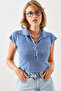 Women's Cobalt blue Ecru Bottom Snap Body 20246105