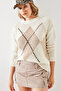 Women's Beige Baklava Sweater 20246195 - 4
