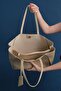 Sofia Magnetic Closure Large Women's Shoulder Handbag with Wide Zipper Compartment - 3