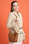 Nairobi Magnetic Closure Puppy Card Holder Adjustable Strap Women's Tan Shoulder Bag - 2