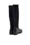 Venus Genuine Leather Stretch Elastic Easy-To-Wear Full Fit Zippered 20711 Black Women's Boots - 3