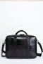 Deridense Unisex MacBook Organizer Laptop Briefcase 15.6" & 16" Inch Black Crocodile