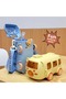Yellow Car Bus Shaped Water Cup, Sports Water Bottle with Straw, Children's Water Bottle (500 ml) - 2