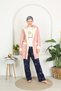 Winter 3-Piece Set with Dressing Gown (HOODED WELL SOFT Dressing Gown FLEECE BOTTOMS PJJAMAS COMBED EMBROIDERED BLOUSE) - 2