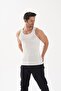 Men's Slim Fit Rib Knit Tank top Top, White, Single Pack, 95% Cotton
