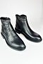 Genuine Leather Black Zippered Chelsea Men's Winter Boots LUAS24AL0024
