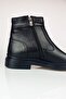 Genuine Leather Black Zippered Chelsea Men's Winter Boots LUAS24AL0024 - 5