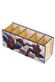 DeepCraft Wooden Kids Desk Top Square Pencil Holder & Organizer-Spiderman - 4