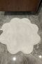 2-Piece White Bathroom Rug Plush Post Rug Toilet Set (80x80 and 100x100) - 5