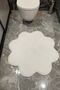 2-Piece White Bathroom Rug Plush Post Rug Toilet Set (80x80 and 100x100) - 6