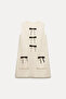 Women's Cream Crew Neck Contrast Bow Knit Mini Dress - 2