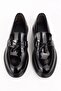 Patent Leather Men's Black Tasseled Casual Shoes