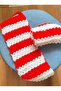 Handmade Knitted Natural Fiber Red (40X16 cm)