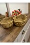 Height10, Length30, Width17 - Height9. Boy26, En15- 2-Piece Wicker Basket Gift Basket, Dowry Basket, Bread Basket - 3
