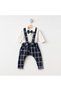 Newborn Baby Boy Cotton Salopet and Bow Tie Set for Special Occasions and Hospital Discharge Set