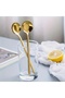 6Pcs Luxury Stainless Steel Spoon Gold Long Handle Round Dessert Spoon Coffee Ice Cream Espresso Spoon - 5