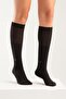 Knee-Length Women's Black Silver Socks 3 Pack - 3