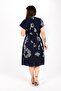 Lace Sile Cloth Navy Blue Dress - 3