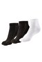 Men's White Black Anti-Fungal Toe Booties Men's Silver Socks Pack of 3